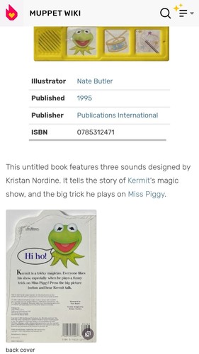 RARE SEALED 2 PACK Muppets Miss Piggy & Kermit The Frog Sound Books NOS 1995 - Picture 11 of 13
