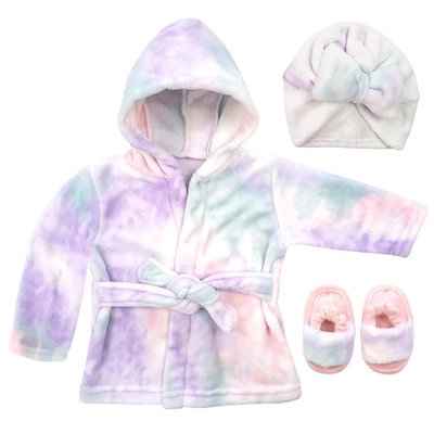 Bata Para Bebé - Juego De Bata De Baño De Felpa Suave - Bata De Baño Y Pantuflas