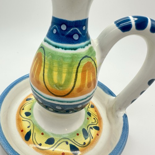 Casantonio Ceramic Finger Candle Holder Chamber stick Handpainted - Picture 4 of 15