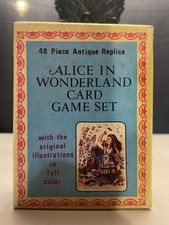 Alice in Wonderland Card Game Set Antique Replica Vintage