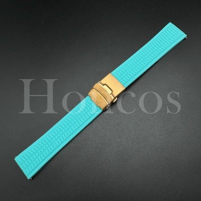 20 22 MM L/Blue Rubber Aquanaut Watch Band Strap Quick Release Fits for Casioak
