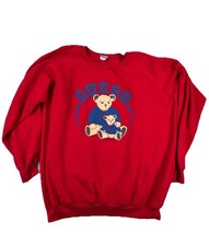 Vintage 1987 Guess Teddy Bear Crewneck Size M