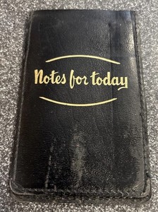 VTG Cadillac Quality Leather? Mini Pocket Notebook Cover C2C Made USA 29 Cent