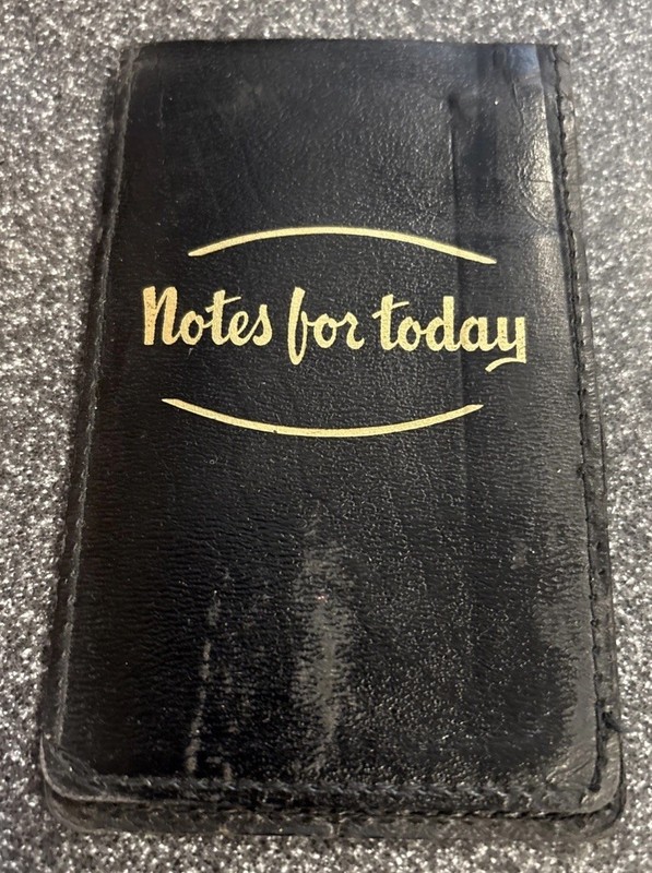 VTG Cadillac Quality Leather? Mini Pocket Notebook Cover C2C Made USA 29 Cent