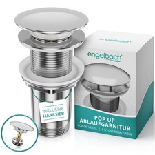 Engelbach Ablaufgarnitur Waschbecken Pop Up Dichtungen Abfluss mit/ohne Überlauf