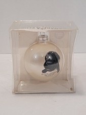 Black Labrador Retriever Glass Christmas Ornament