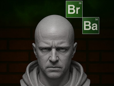 Jesse Pinkman Büste Breaking Bad inspiriert Statue Figur Mehrfarbig
