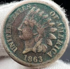1863 Indian Head Cent Penny