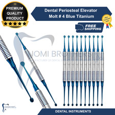 New Dental Molt #4 Periosteal Elevator Bone Curette Hollow Handle German CE