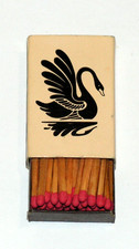 RARE Vintage The Black Swan Inn on the Park Restaurant Matchbox Houston TX