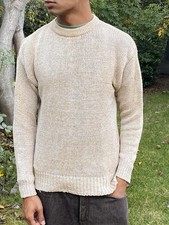 Vintage 70s 80s Banana Republic Mill Valley S 100 Cotton Sweater Beige
