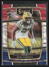 Eric Stokes 2021 Panini Select Concourse Tri-Color Prizm RC /249 #88 Green Bay