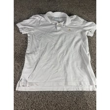 Brooks Brothers Mens White Performance Polo Shirt Slim Fit Cotton Large 1818