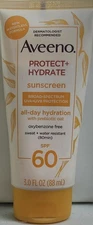 Aveeno Protect + Hydrate Moisturizing Body Sunscreen Lotion With Broad Spectrum 