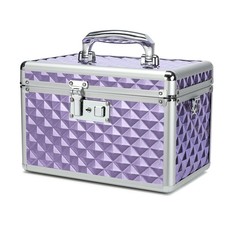 Storage Box with Key Lock, Medium Purple Lockable Medicine - Secure First Aid
