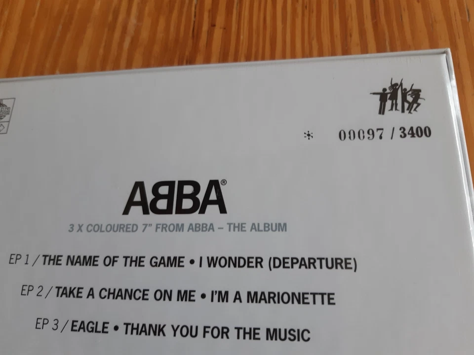ABBA - THE ALBUM - 3 x 7" COLOURED VINYL SINGLES -BOX SET LOW NO. 97 / 3400 -NEW - Image 4 of 4