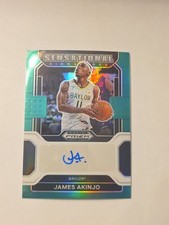 2022-23 Prizm Draft Picks - Signatures James Akinjo #SS-JAK Green Prizm (AU, RC)