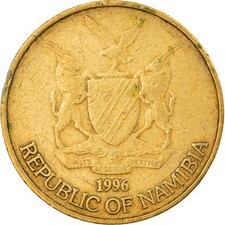 [#746223] Münze, Namibia, Dollar, 1996, Vantaa, S+, Messing, KM:4
