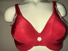 NWT Lilyette 0904 Red Plunge into Comfort Keyhole Minimizer Bra 36 38 40