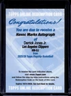2025-26 Topps Derrick Jones Jr. Havoc Marks Auto Autograph #HM-DJ Clippers