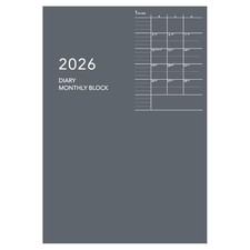 Daigo 2026 Planner Appointment Monthly Block A5 Gray E8150 Starts January 2026