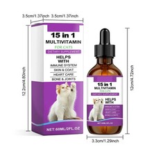 Cat Liquid Multi Supplement Joint Skin Coat Care Drops Daily Support 60ml