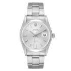 Rolex 34mm OysterDate Precision Silver Dial Vintage Steel Men's Watch 6694