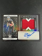 2022 Panini Obsidian Drake London Horizontal RPA Rookie Patch Auto /175