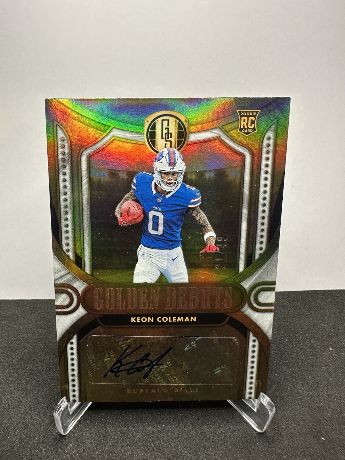 Keon Coleman Rookie - 2024 Gold Standard /49  Golden Debuts Auto - Buffalo Bills