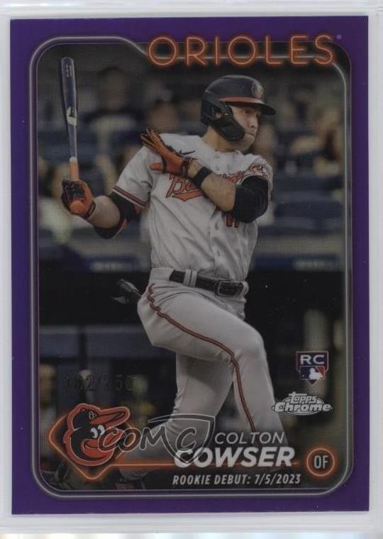 2024 Topps Chrome Update Rookie Debut Purple Refractor /250 Colton Cowser 1bn9
