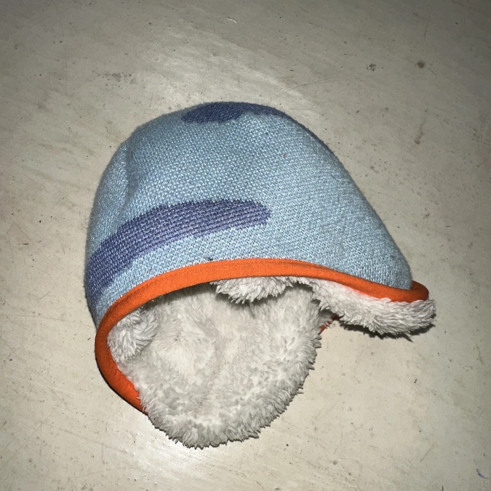 Patagonia Bebé Reversible Gorro Osos Polares Jugar Tejido Grande Cielo Azul 12 Meses Foto 4 de 4