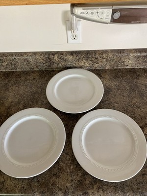 Threshold Bead Band Porcelain Plates White by Target Set Of 3
