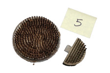 2 Vintage Flower Frogs Metal Wire Nail Spike Style 5 Frog Half Circle Round