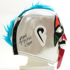Mini Psycho Clown Firmado Lucha Libre Máscara Certificado de Autenticidad Bas AAA WWE Lucha Libre Auto'd A
