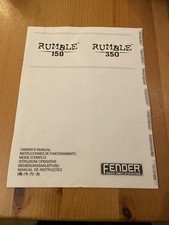 Fender Rumble 150 / Rumble 350 owner's manual P/N: 851CFO008 Rev. A