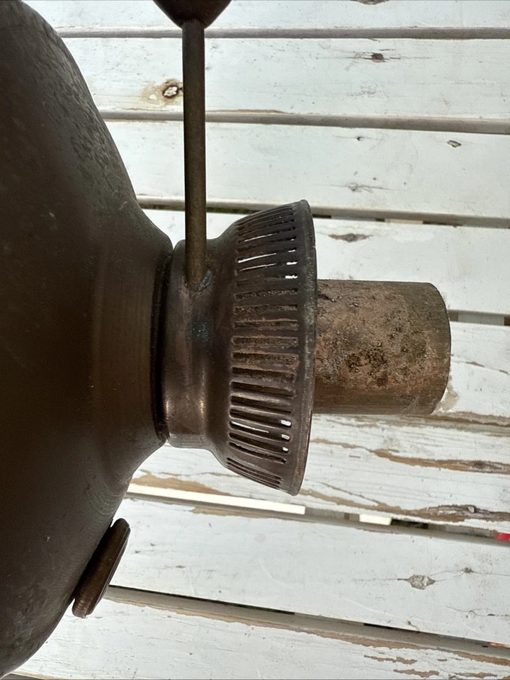 Pair Antique Brass Namna TTO MONNE Wall Sconce Fuel Oil Lamp 12x8 - Image 4 of 4