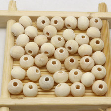 500 Natural Untreated Plain Wood Round Beads 8mm DIY Jewelry Making Kids Crafts