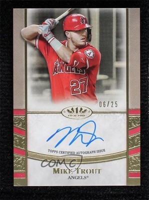 2021 Topps Tier One Tier One 6/25 Mike Trout #T1A-MT Auto 1q7
