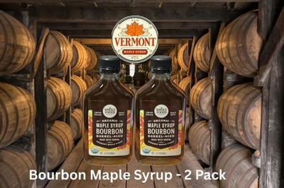 Whole Foods Limited Organic Bourbon Maple Syrup 2 Pack Vermont Barrel Aged