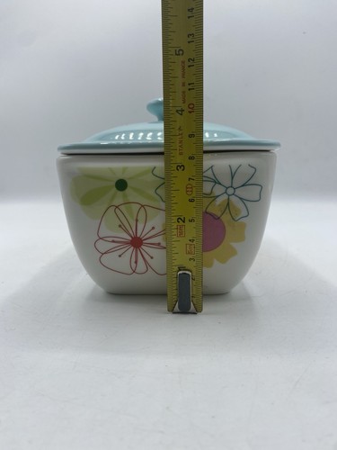 Portmeirion Crazy Daisy Lidded Butter Cheese Dish Floral Blue White Pink Purple - Picture 10 of 12