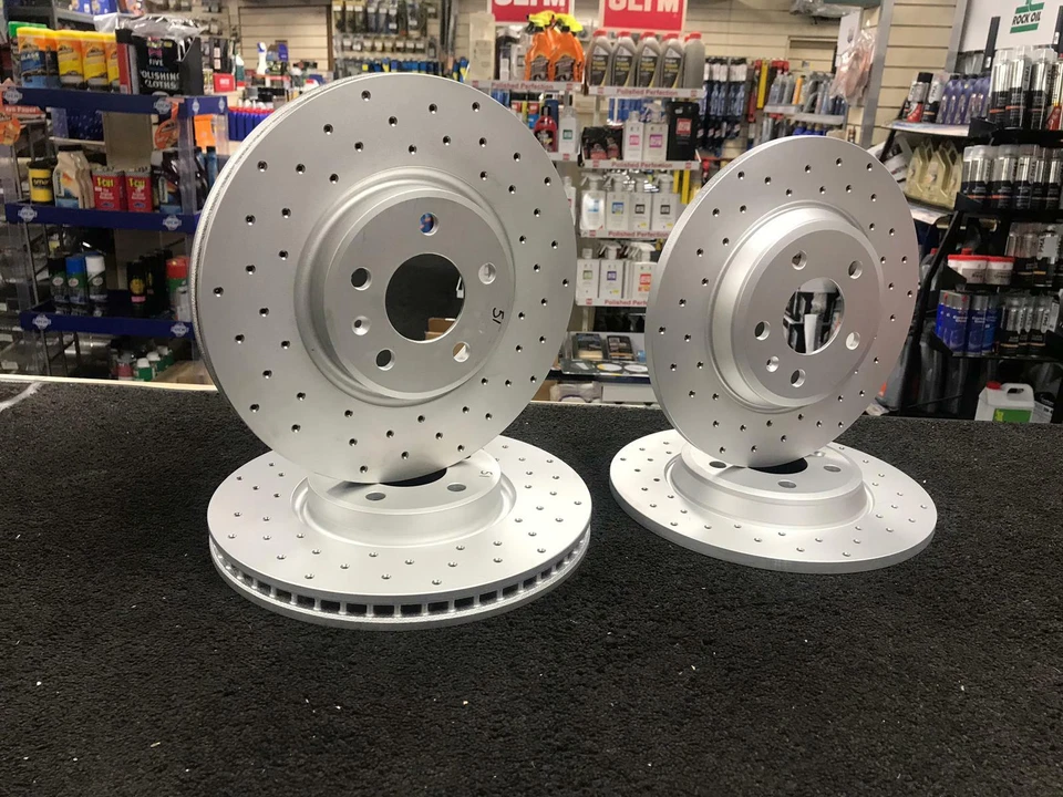 FOR MINI COUNTRYMAN COOPER SD PERFORMANCE FRONT REAR DRILLED BRAKE DISCS & PADS — 第 2/3 张图片