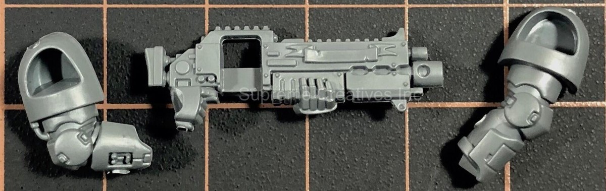 Warhammer 40k Space Marine Bits Captain In Gravis Armor Armored Helmet Head - Foto 2