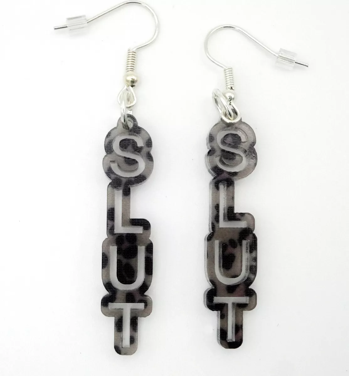 Slut earrings /Hot wife /cougar/cum/swinger/porn/anal/sex/bbc/spade/bbw/mmf  | eBay