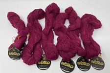 Noro Cash Iroha Yarn Silk, Lamb's Wool, Cashmere, Nylon 6 Skeins Burgundy