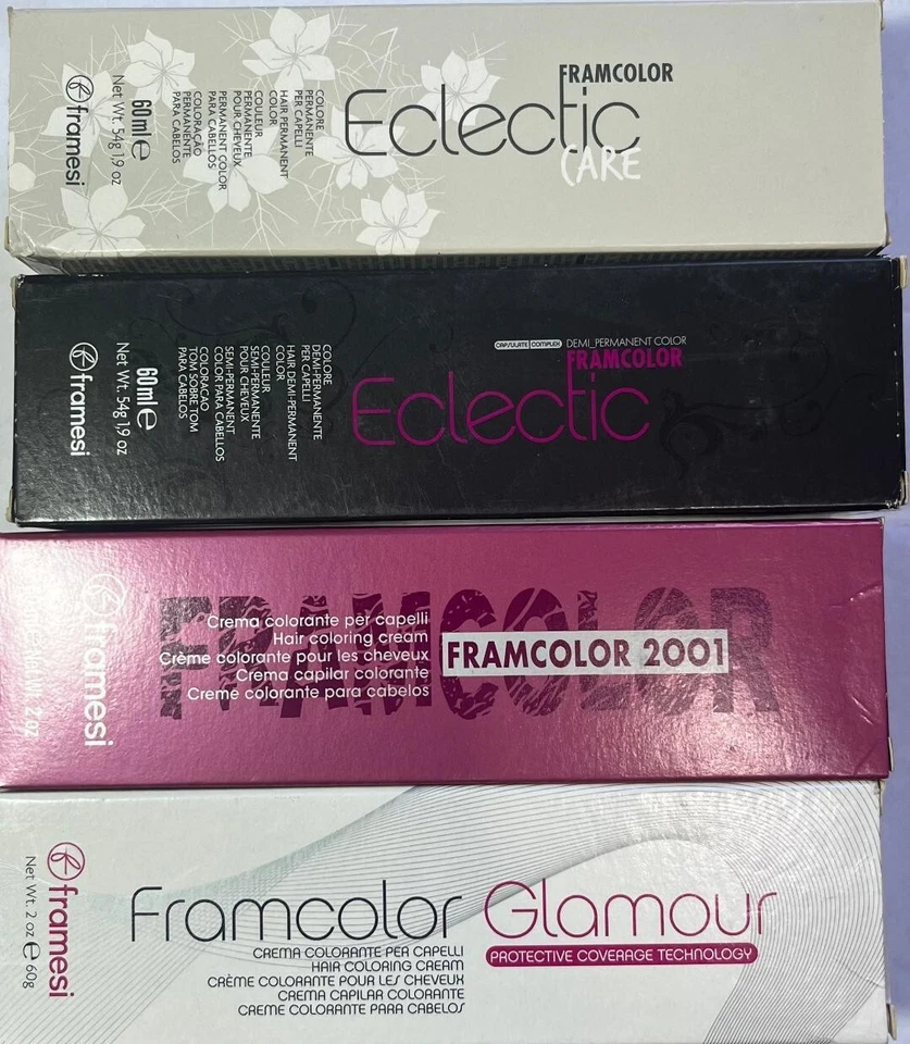 LOTE AL POR MAYOR 34 Framesi Electic Glamour Framcolor Permanente / Demi COLOR DE PELO Foto 2 de 2