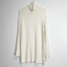 Reformation Sweater Mini Dress Womens Size XS Cream Turtleneck
