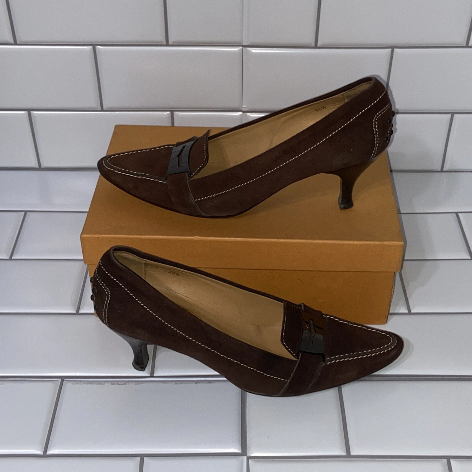 TOD’S Tacchi marroni in pelle scamosciata Tod's donna taglia EU 36 5. US 6.5