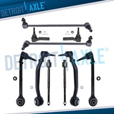 10pc Front Lower Control Arms Tie Rods Sway Bars for 2010 - 2015 Chevy Camaro