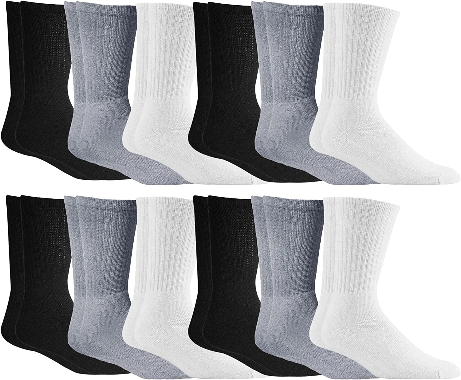 12 Pairs of Wholesale Sock Deals Mens Ringspun Cotton Black Twisted Socks