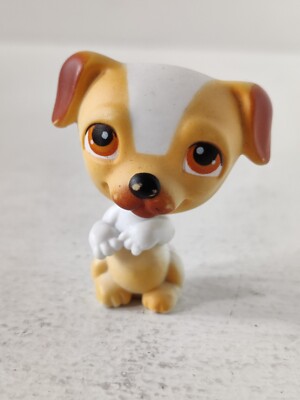 Hasbro Littlest Pet Shop Tan White Jack Russell #40 2005 LPS Free Shipping